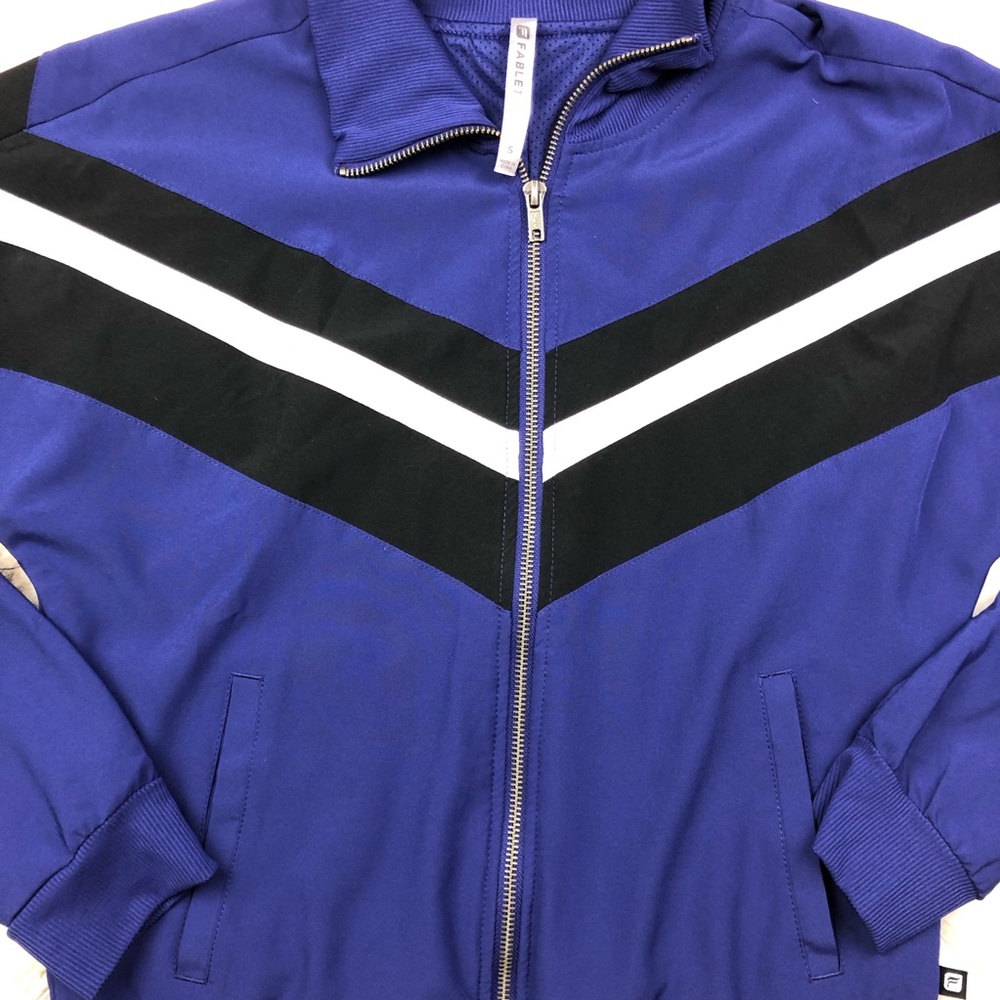 Fabletics Augustus Striped Chevron Athletic Jacket - image 4
